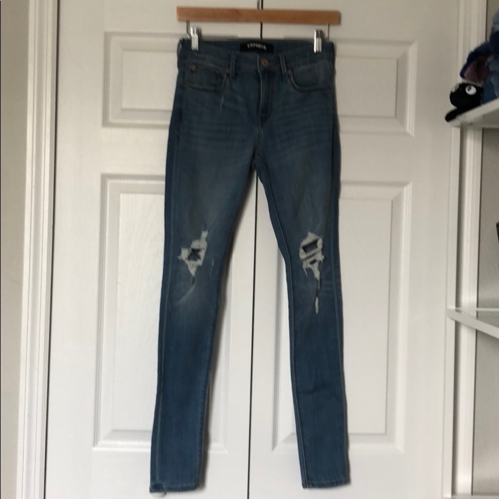 Mid rise denim legging